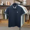 Camiseta tipo Polo Leishbert de Fibra de Bambú y Nylon Elástico Sin Costuras para Hombre de Manga Corta Camiseta de Manga Corta Transpirable de Verano sin Planchar