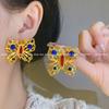 Aretes Retro Mujer Estilo Hong Kong Temperamento Europeo y Americano Lujo Ligero Diseño Nicho Sentido de Alta Gama Aretes Exagerados Nuevo Estilo Chino Clips para Oreja