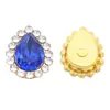 Venda Quente Transfronteiriça 7*10 Gota d'Água Colorida Acrílico Garra Dourada Garra de Girassol Strass para Costura à Mão Acessórios de Cabelo DIY e Decorações de Sapatos