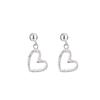 Aretes Mini Exquisitos con Forma de Corazón de Amor Esmerilado Calado para Niña Japonesa y Coreana, Aretes Lindos de Corazón de Durazno