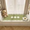 Tapete de Couro Estilo Ins para Bay Window, Universal para Todas as Estações, Limpável, Lavável, Resistente ao Desgaste, Resistente à Sujeira, Fácil de Cuidar, Tapete Antiderrapante, Tapete para Peitoril de Janela