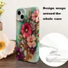 Estilo Amazon igual, fundo verde com detalhes dourados, estojo de filme floral grande e luxuoso, capa de celular iPhone de alta qualidade transfronteiriça, exclusivamente para atacado