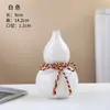 Vaso de cabaça em cerâmica, nova decoração para casa estilo chinês, pequeno vaso simples para flores secas, artesanato de decoração para entrada de sala de estar