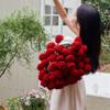 Manta con Ramo de Rosas Hecho a Mano Ins Flor de Colza Manta Creativa para el Hogar Manta para Siesta en la Oficina del Coche
