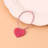 Nuevo llavero con colgante de pintura de amor de metal, accesorio de joyería, llavero con cuentas, pulsera, adornos colgantes.