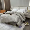 Novo edredom de veludo anti-pena 100% algodão para uso doméstico, adequado para todas as estações, roupa de cama macia e confortável