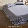 Lençol de Cama Cor Lisa Estilo Japonês 10% Linho 90% Algodão Peça Única Classe A Simples Wabi-Sabi Capa de Edredom de Algodão e Linho Conjunto de Três Peças