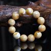 Pulseira Flor Demônio Cera de Abelha Branca Russa Pedra Bruta Porcelana Óssea Âmbar Branco Conta Bola Pulseira para Homens e Mulheres