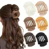 Presilha Horizontal Quadrada Oca de PC para a Parte de Trás da Cabeça, Pinça com Cinco Dentes, Presilha Superior Simples e Versátil para Cabelo, Presilha de Cabelo, Grampo de Cabelo Pinça Tubarão