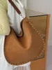 Bolso Tote Retro de Gran Capacidad para Mujer 2026 Primavera Nuevo Estilo Bolso con Remaches con Diseño Elegante y Atractivo, Bolso de Hombro Cruzado