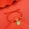 2024 Año del Dragón Estilo Chino Trendy Accesorios de Cuerda Roja Nuevo Brazalete Calcedonia Dragón Blanco Brazalete de Cuerda Roja