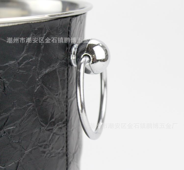黑色皮纹香槟桶6