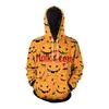 Sudadera con capucha de talla grande para pareja, suéter holgado de manga larga, hip-hop callejero, nuevo top europeo y americano transfronterizo para Halloween