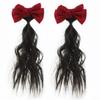 Accesorios para el cabello para niños lazo cola de caballo rizada niñas cabello corto rizado cola de caballo peluca peluca con lazo para niños cola de caballo