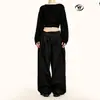 Calça Social Original Retro Americana Yongfang para Homens e Mulheres, Cintura Ajustável Casual, Dupla Pregas, Perna Larga Solta Emagrecedora