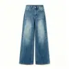 Jeans rectos para mujer, nuevo estilo otoño 2026, corte holgado estilo callejero americano, moda retro, pantalones de pierna ancha súper populares