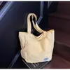 Bolso Casual Minimalista Estilo Japonés Ins para Viajes Diarios de Mujer 2025 Nuevo Bolso Tote de Gran Capacidad Bolso de Hombro de Color Sólido para Estudiantes