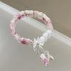 Nova pulseira de vidro doce de borboleta Mori feminina ins nicho pulseira de amigas contas florais de rachadura de gelo atacado