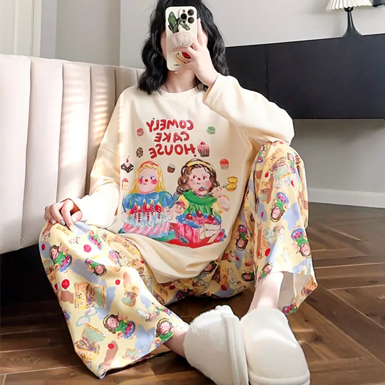 卡其色蛋糕两女孩花裤双长