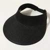 Sombrero de Sol de Paja para Mujer Ala Ancha Protección Solar Cola de Caballo Sombrero de Verano para Playa Plegable Sombrero de Viaje Ajustable