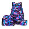 Venta al por mayor transfronteriza Bolsa combinada de tres piezas Gran capacidad Casual Set de tres piezas Mochila para estudiantes de secundaria y preparatoria Bolso bandolera