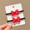 Presilha Pequena para Cabelo de Menina com Laço de Bolinhas Vermelhas Grampo de Cabelo de Princesa Infantil Acessório de Cabelo Fofo para Bebê Novo Modelo 2026