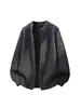 Nueva chaqueta cárdigan de punto para hombre talla grande, top de primavera y otoño, estilo coreano, moda masculina moderna, adecuada para ventas transfronterizas