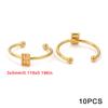 Soporte de anillo pulido de color acero inoxidable que retiene el color DIY Anillo Pinto anillo anillo cara del anillo horno oro incrustado perla soporte de anillo de apertura accesorios