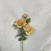 3 Rosas de Canto Retrô Francesas, Rosas Retrô, Flores Artificiais para Fotos, Rosas Francesas Estilo Pintura a Óleo