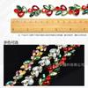 Cadena de código de fantasía con diamantes de imitación directa de fábrica, cadena de color ojo de caballo, cadena de flores, cadena de diamantes de cristal, accesorios de joyería, materiales decorativos