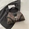 Bolso de Mano con Estampado de Leopardo Estilo Coreano para Mujer 2026 Primavera Nuevo Dulce y Fresco Chica Picante Bolsa Tote de Gran Capacidad Bolso de Hombro Elegante