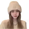 Gorro Largo Engrossado para Afinar o Rosto para Outono e Inverno, Gorro Versátil de Tricô Grosso para Circunferência Craniana Grande, Chapéu Frio Protetor de Orelhas com Forro de Lã para Aquecimento