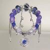 Cauda de Peixe [Pacote com Quatro] Pulseira de Impressão Qi Yu de Amor e Espaço Profundo Nicho Pulseira de Borla Sofisticada Contas Mão do Melhor Amigo