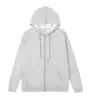 Sudadera con capucha y cremallera de manga larga forrada de forro polar para otoño e invierno, logo estampado o bordado personalizado, adecuada para eventos grupales corporativos, uniformes de clase y reuniones