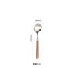 Acero inoxidable 304 mango de madera de nogal cuchara para cocinar pala hogar restaurante cocina gadget cuchara para sopa de olla caliente cuchillo pala para pastel