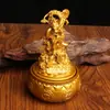 Figura de Guan Gong Wucai Shen Tazón del Tesoro Giratorio Decoración del Hogar Giratoria Pixiu Concede Deseos Artesanías de Aleación