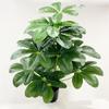 Decoração de árvore bonsai de 18 folhas ricas em folhas simulação de folhas ricas arbusto pequeno acessórios para casa hotel verde pato palmeira madeira