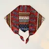 Bufanda Triángulo Trenzada de Nuevo Estilo Primavera y Otoño con Textura de Satín, Bufanda de Seda Estilo Pintura al Óleo con Estampado de Cachemira para Mujer, Bufanda de Cuello de Seda Imitación