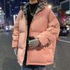 Chamarra acolchada de algodón de doble cara con marca compartida de la NASA para hombre, nueva chamarra holgada de plumón, ropa acolchada de algodón, abrigo de marca de moda de invierno para hombre, chamarra acolchada de algodón