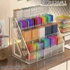 Portalápices Portalápices de Acuarela Gran Capacidad Portalápices Acrílico Dividido Estante de Almacenamiento de Pinceles para Libros de Escritorio Caja de Almacenamiento para Marcadores