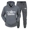 Conjunto de duas peças de moletom com forro de lã estampado para homens e mulheres, calça e suéter, estilo esportivo casual europeu e americano, para estampar logo