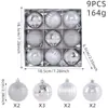 Novos Enfeites de Bola de Natal Pintada para Janela Presentes de Feriado Bolas para Pendurar na Árvore de Natal Bola Multicor Galvanizada Transfronteiriça Caixa de Presente