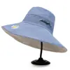 Venda Direta da Fábrica Chapéu de Sol de Aba Larga para Mulheres, Proteção Solar de Verão, Chapéu Versátil Japonês da Moda para Viagem, Chapéu Balde de Algodão Dupla Face