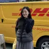 Chaqueta de punto estilo coreano para otoño e invierno, nueva moda, con cuello alto, de algodón perlado, abrigo base cálido y ligero para mujer