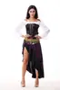 Disfraz de Mascarada para Mujer Adulta Reina Pirata del Caribe Disfraz de Halloween Uniforme de Juego Vestido Cosplay