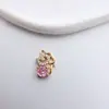 Pendientes de botón del Ratón del Zodíaco con Circonita y Diamantes Frescos y Sencillos para el Año de Nacimiento, Diseño Moderno y Único, Lindos Pendientes de Animal