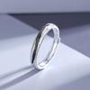Anillo Par Original Nuevo Seda Verde Pareja de Ancianos Anillo Femenino Plata de Ley s925 Estilo Fresco Simple Anillo ins Regalo Tanabata