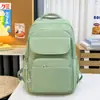 Mochila Versátil de Moda de Color Sólido de Gran Capacidad para Hombres y Mujeres, Bolso Escolar Casual Simple para Estudiantes y Parejas, Bolsa de Regalo