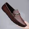 Zapatos de Frijol Estilo Caliente en Vivo para Hombre Piel Genuina Piel de Vaca Transfronterizos Gama Alta Sentido Avanzado Británico Perezoso Casual Slip-on Zapatos de Cuero