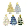 Árbol de Navidad Sólido de Vidrio Fantasía Hecho a Mano Mini Artesanías de Vidrio Atmósfera Navideña Regalo de Nicho Adornos